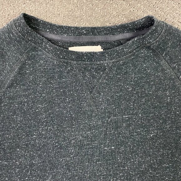 Taylor Stitch Sweater Raglan Sweatshirt Men's 42 Fits Medium Gray Speckled - Picture 2 of 12